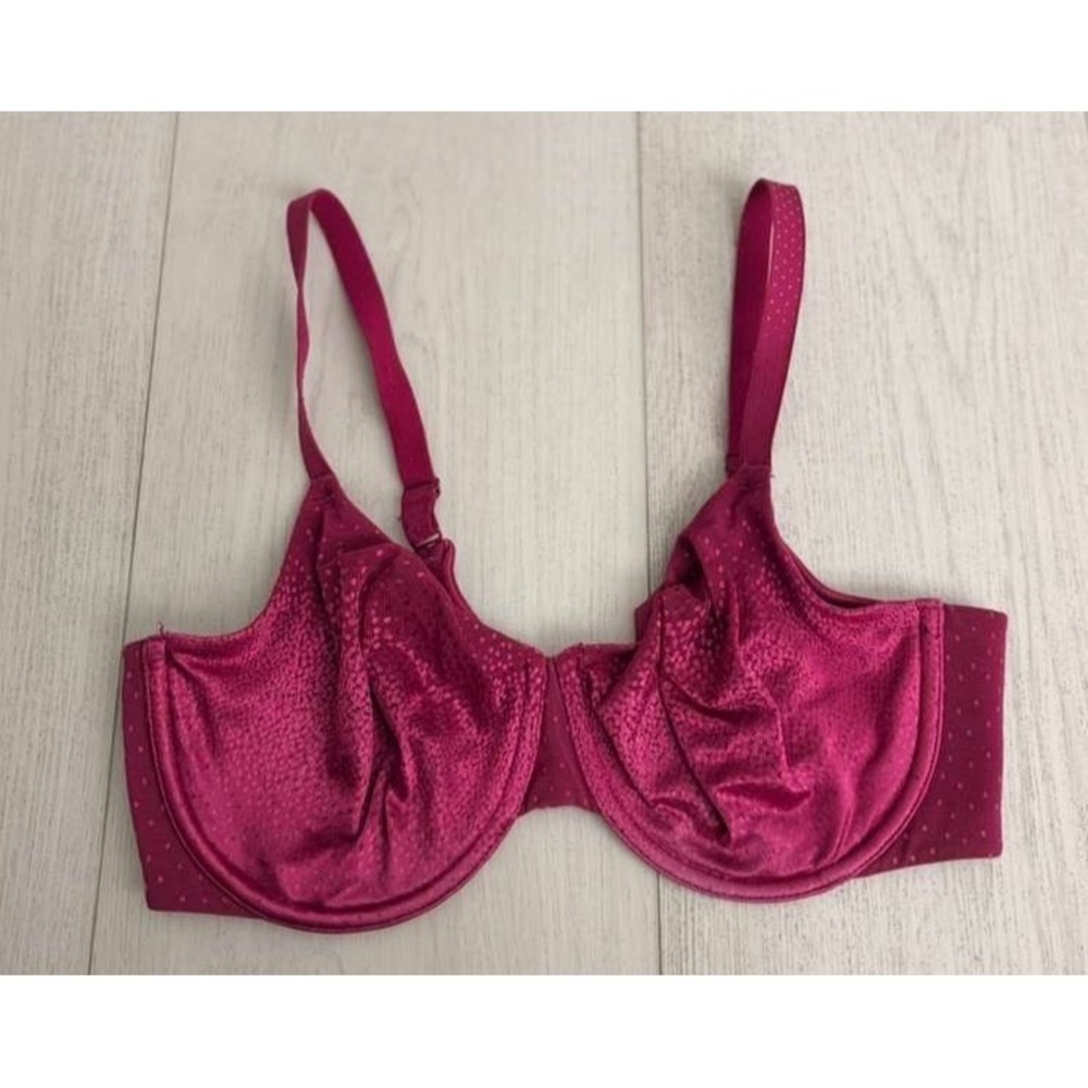 Wacoal Back Appeal Underwire Bra Sz 36DD Magenta Pink 855303‎ Unlined